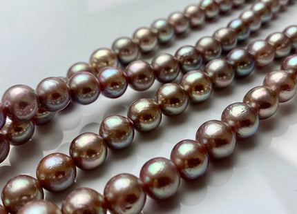 8-10 mm AAA Very Rare Natural Dark Mauve Pink Color Edison Baroque Freshwater Pearls Limited Edition Cultured Edison Baroque Pearls  #1969