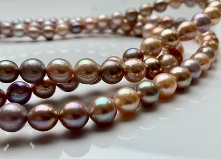 8-10 mm AAAA Very Rare Natural Multi Mauve Pink Color Edison Baroque Freshwater Pearls Top Quality High Luster Edison Pearls #1970