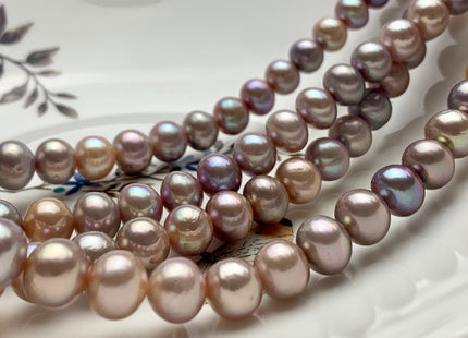 8-10 mm AA Very Rare Natural Multi Mauve Pink Color Edison Baroque Freshwater Pearls Genuine High Luster Potato Shape Edison Pearls  #1972