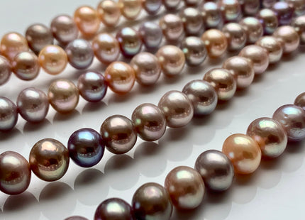 8-10 mm AA Very Rare Natural Multi Mauve Pink Color Edison Baroque Freshwater Pearls Genuine High Luster Potato Shape Edison Pearls  #1972