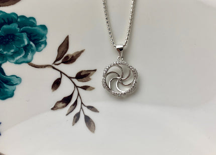 One Piece 925 Sterling Silver/Gold Pendant Setting Findings For Half Drilled Pearl Flower Shape Design W/CZ DIY Jewelry Pendant #10009-A