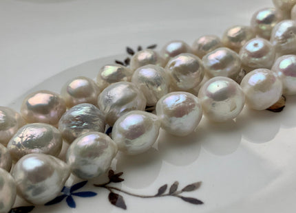 10-13 mm AAA Natural White High Luster Edison Baroque Freshwater Pearls Beads Genuine Rare Silver White Luster Edison Pearls #1973