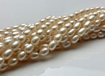 4x5.5 mm AAAA Natural White Color Rice Shape Freshwater Pearls Genuine Tiny Freshwater Pearl Beads Bridal Pearls #1452