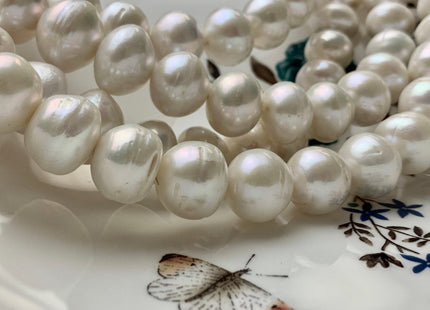 13-15 mm Jumbo Size Natural White Baroque Edison Freshwater Pearl Beads Genuine Rare High Luster Irregular Shape Edison Pearls #1985