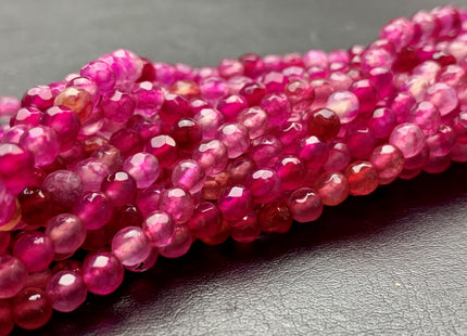 4 mm Faceted Round Multi Pink Agate Gemstone Beads Genuine Agate Gemstone Loose Beads 14 Inches Strand #2743