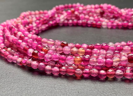 4 mm Faceted Round Multi Pink Agate Gemstone Beads Genuine Agate Gemstone Loose Beads 14 Inches Strand #2743