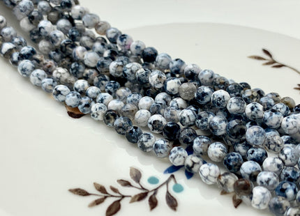 BEST DEAL 4 mm Faceted Round Multi Black White Agate Gemstone Beads Genuine Agate Gemstone Loose Beads 14 Inches Strand #2759