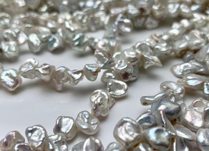 5-6x7 mm AA High Luster Natural White Keshi Freshwater Pearl Beads Top Drilled Genuine Natural White Dancing Keshi Pearls #1992