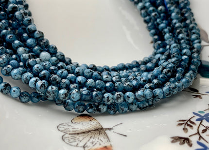 4 mm Faceted Round Multi Black Blue Color Agate Gemstone Beads Genuine Agate Gemstone Loose Beads 14 Inches Strand #2760