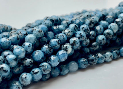 4 mm Faceted Round Multi Black Blue Color Agate Gemstone Beads Genuine Agate Gemstone Loose Beads 14 Inches Strand #2760