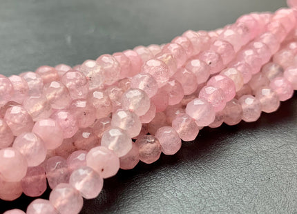 BEST DEAL 4x6 mm Faceted Rondelle Light Pink Color Agate Gemstone Beads Genuine Agate Gemstone Loose Beads 14 Inches Strand #2768