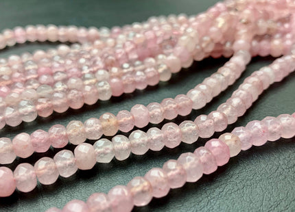 BEST DEAL 4x6 mm Faceted Rondelle Light Pink Color Agate Gemstone Beads Genuine Agate Gemstone Loose Beads 14 Inches Strand #2768