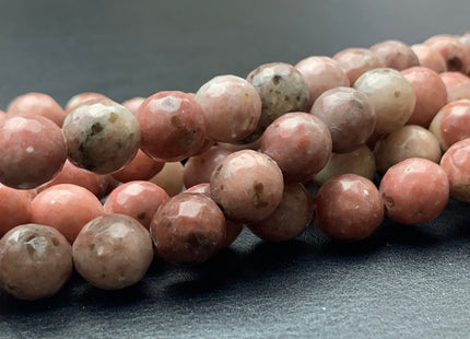 10 mm Faceted Round Plum Blossom Jasper Gemstone Beads Genuine Natural Pink Plum Jasper Loose Beads 15.5 Inches Strand #2702