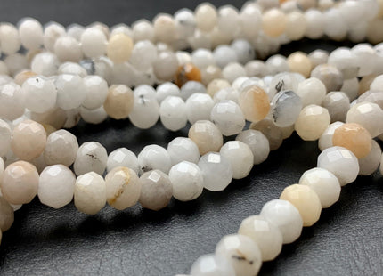 BEST DEAL 4x6 mm Faceted Rondelle Multi Brown And White Color Agate Gemstone Beads Genuine Agate Gemstone Loose Beads 14 Inches Strand #2774