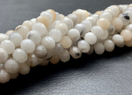 BEST DEAL 4x6 mm Faceted Rondelle Multi Brown And White Color Agate Gemstone Beads Genuine Agate Gemstone Loose Beads 14 Inches Strand #2774