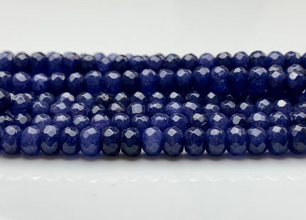 BEST DEAL 4x6 mm Faceted Rondelle Lapis Color Agate Gemstone Beads Genuine Agate Gemstone Loose Beads 14 Inches Strand #2776