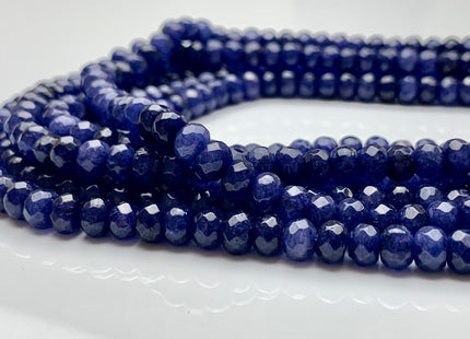 BEST DEAL 4x6 mm Faceted Rondelle Lapis Color Agate Gemstone Beads Genuine Agate Gemstone Loose Beads 14 Inches Strand #2776