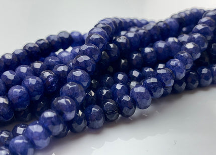 BEST DEAL 4x6 mm Faceted Rondelle Lapis Color Agate Gemstone Beads Genuine Agate Gemstone Loose Beads 14 Inches Strand #2776