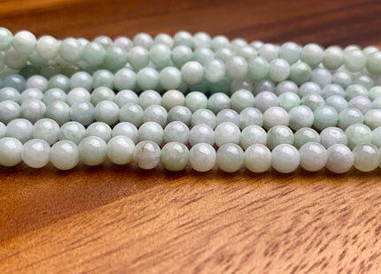 4mm 6mm 8mm 10mm Smooth Round Burmese Jade Beads Natural Green Color Burmese Jade Loose Beads 15.5 Inches Strand #2594