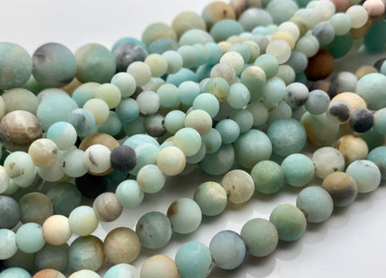 6mm 8mm 10mm 12mm Large Hole Natural Multi Color Matte Amazonite Gemstone Beads Hole Size 2.0mm Natural Green Amazonite 14-14.5 Inches #2844