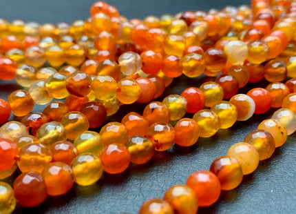 6mm 8mm 10mm Faceted Round Carnelian Color Agate Gemstone Beads Genuine Agate Gemstone Loose Beads 14 Inches Strand #2805