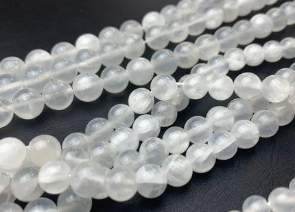 4mm 6mm 8mm 10mm Natural Color Smooth Round Selenite Gemstone Beads Genuine Selenite Gemstone Loose Beads 15.5 Inches Strand #2811