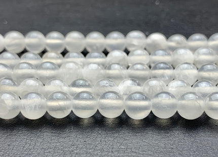 4mm 6mm 8mm 10mm Natural Color Smooth Round Selenite Gemstone Beads Genuine Selenite Gemstone Loose Beads 15.5 Inches Strand #2811