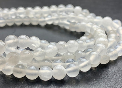 4mm 6mm 8mm 10mm Natural Color Smooth Round Selenite Gemstone Beads Genuine Selenite Gemstone Loose Beads 15.5 Inches Strand #2811