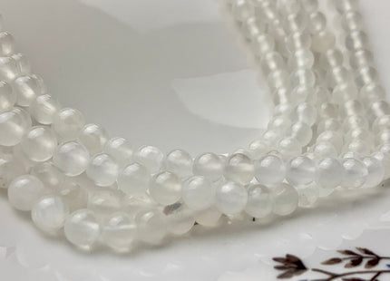 4mm 6mm 8mm 10mm Natural Color Smooth Round Selenite Gemstone Beads Genuine Selenite Gemstone Loose Beads 15.5 Inches Strand #2811