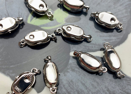 12 x 8 mm .925 Sterling Silver Clasp With Heart Shape Accent, Sterling Silver Finding Clasp, Heart Sterling Silver Clasps #10337