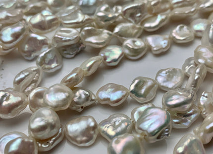 7-8x10-12 mm Natural White Keshi Freshwater Pearls Beads Genuine High Luster Rice Nugget Shape Keshi Freshwater Pearl Beads #1897