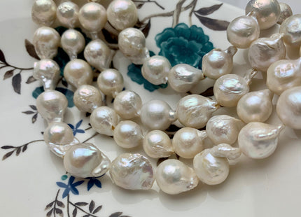 12-13 mm Natural White Baroque Edison Freshwater Pearl Beads Genuine High Luster Cultured Baroque Edison Freshwater Pearls #1892