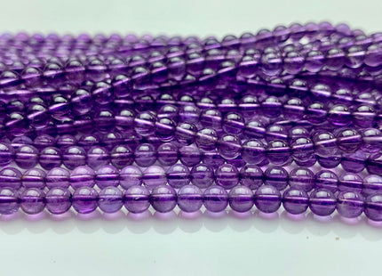 4 mm AAA Top Quality Smooth Round Amethyst Gemstone Bead February Birthstone Beads Natural Clear Amethyst Beads #2616