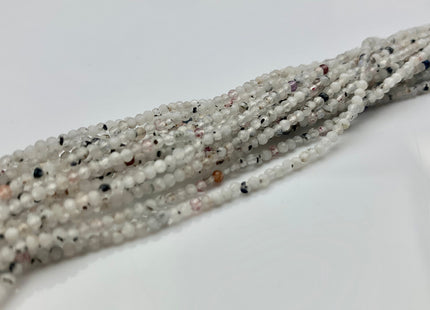 2 mm 2.5 mm Faceted Round Tiny Mixed Color Quartz Gemstone Beads Genuine Natural Quartz Gemstone Loose Beads 15.5 Inches Strand #2639