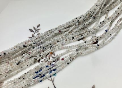 2 mm 2.5 mm Faceted Round Tiny Mixed Color Quartz Gemstone Beads Genuine Natural Quartz Gemstone Loose Beads 15.5 Inches Strand #2639