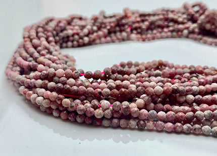 BEST DEAL 2.5 mm Faceted Round Tiny Pink Rhodonite Gemstone Beads Genuine Natural Pink Rhodonite Loose Beads 15.5 Inches Strand #2635