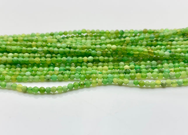 BEST DEAL 2 mm Faceted Round Tiny Green Garnet Gemstone Beads Genuine Natural Green Garnet Loose Beads 15.5 Inches Strand #2633