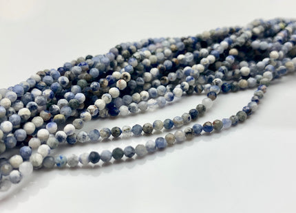 BEST DEAL 2.5 mm Faceted Round Tiny Sodolite Gemstone Beads Genuine Natural Sodolite Loose Beads 15.5 Inches Strand #2628