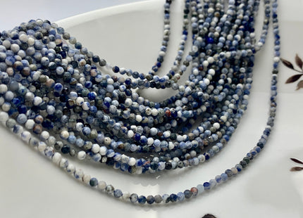 BEST DEAL 2.5 mm Faceted Round Tiny Sodolite Gemstone Beads Genuine Natural Sodolite Loose Beads 15.5 Inches Strand #2628