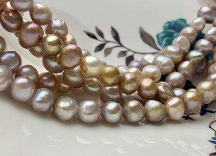 8 mm Natural Seaweed Color Potato Nugget Freshwater Pearl Beads, Genuine Cultured Freshwater Pearl Nuggets All Natural Color Pearls #1147