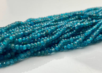 2x3 mm Natural Color Faceted Rondelle Apatite Gemstone Beads Quality Micro Faceted Apatite Gemstone Loose Beads # 2423