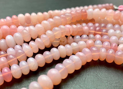 7mm 8mm 9mm AAA Natural Multi Pink Peru Opal Smooth Rondelle Gemstone Beads Genuine Pink Opal Gemstone Loose Beads 8 Inches Strand #2498