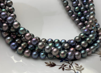 5.5-6.5 mm AAA Peacock Color Potato Freshwater Pearl Beads Genuine Very High Luster Smooth And Shiny Freshwater Peacock Colored Pearls #1997