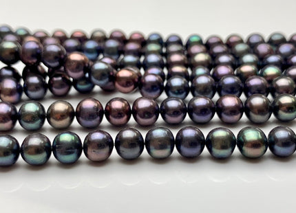 6.5-7 mm AA Rainbow Peacock Color Potato Freshwater Pearl Beads Genuine Freshwater Peacock Colored Pearls #1998