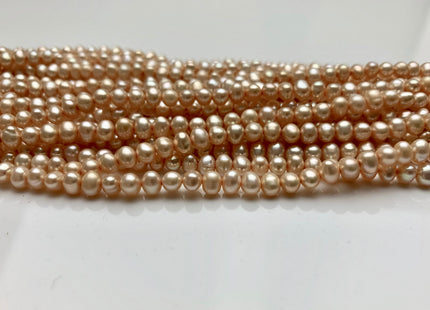 4-4.5 mm AA Light Champagne Color Potato Freshwater Pearl Beads Genuine High Luster Champagne Freshwater Pearl #1912