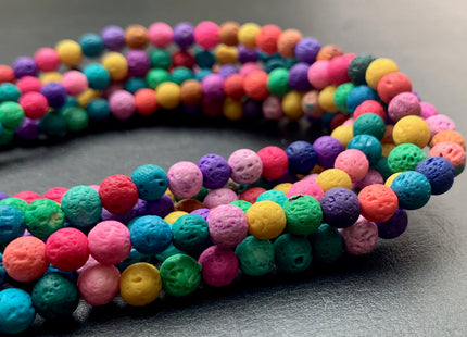 6mm 8mm 10mm Lava Round Beads Multi Purple Blue Green Yellow Pink Brown Red Color Organic Volcanic Rock Stone Beads 15.5 Inches Strand #2891