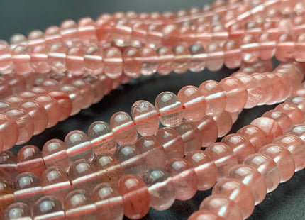 5x8 mm Natural Smooth Rondelle Watermelon Pink Quartz Beads Highly Polished Gemstone Loose Beads 15.5 Inches Strand #2917