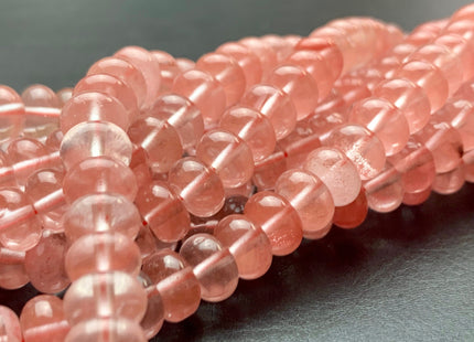 5x8 mm Natural Smooth Rondelle Watermelon Pink Quartz Beads Highly Polished Gemstone Loose Beads 15.5 Inches Strand #2917