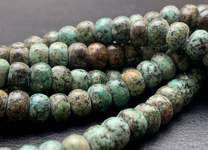 5x8 mm Natural Smooth Rondelle Africa Turquoise Beads Natural Turquoise Loose Beads 15.5 Inches Strand #2911