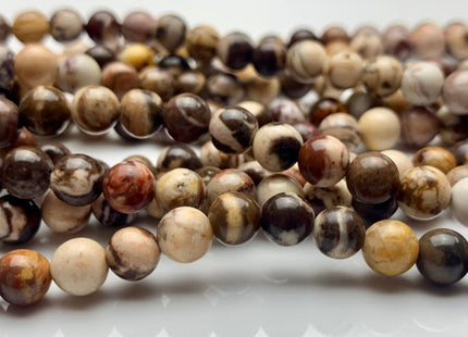 4mm 6mm 8mm 10mm Smooth Round Australian Outback Jasper Gemstone Beads Genuine Wooden Brown Color Jasper Loose Beads 15.5 Inches #2901